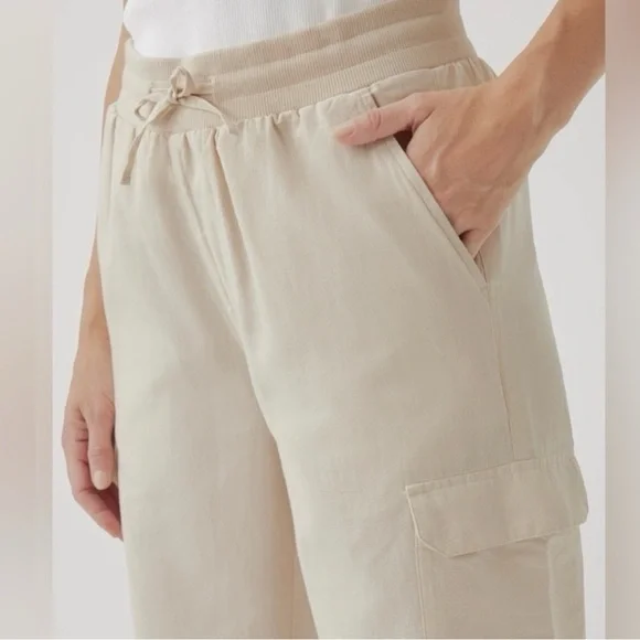 Pact Canopy Linen Blend Wide Leg Pants - Picture 2 of 11